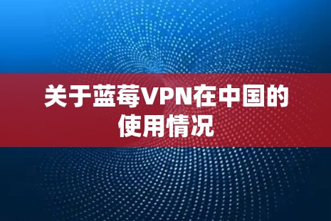 关于蓝莓VPN在中国的使用情况