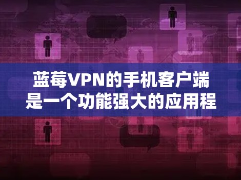 蓝莓VPN的手机客户端是一个功能强大的应用程序，能够帮助用户在手机上安全、匿名地访问互联网。以下是关于蓝莓VPN手机客户端的详细介绍
