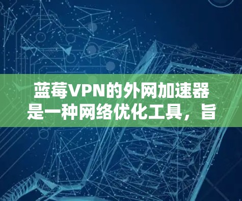 蓝莓VPN的外网加速器是一种网络优化工具，旨在帮助用户更快地访问外部网络资源。以下是关于蓝莓VPN外网加速器的一些详细信息